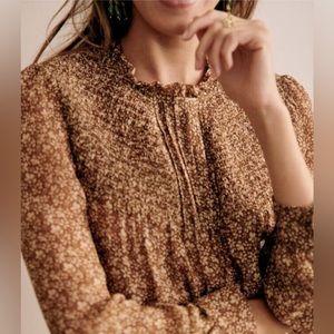 Sézane Floral Mirta Blouse, size 8 (Fr. 40), Excellent Condition